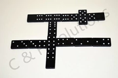 Dominó Doble 6 Negro Con Puntos Blancos en internet