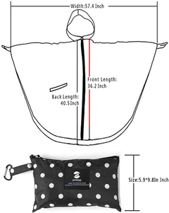 Poncho Para Lluvia Saphirose Con Capucha Y Bolsillos en internet