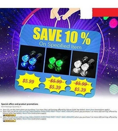 1 Par Pendientes Led Brillante - Danielle's Store