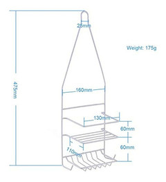 Estante De Ducha De 2 Niveles De Acero Inoxidable Para Baño - comprar online