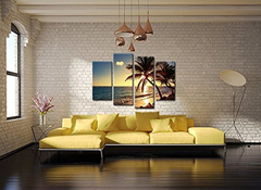 Lienzo De Atardecer En El Mar Ideal Para Decoración. - comprar online