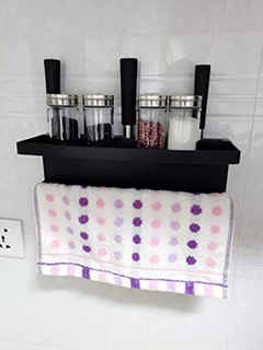 Estantería Flotante Multiusos De Metal Color Negro 1 Pieza. - comprar online
