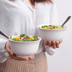 Cuencos De Sopa Dowan Para Cocina, Tazones De Cereales Blanc - tienda online