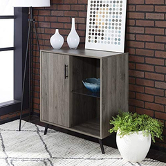 Armario De Almacenamiento Multiusos De Madera Color Gris.