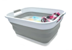 Cesta De Lavandería Plegable De Plástico - tienda online