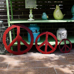 Metal De Groovy Antiguo Símbolo De La Paz Día Festivo - tienda online