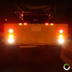 Imagen de 4 Luces Traseras Led Rojas Redondas Para Remolque [certifica