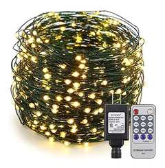 500 Luces Led Cadena De Alambre De Cobre Verde De 50 Mt