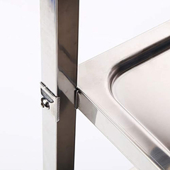 Estantería Móvil De Acero Inoxidable Color Plata/3 Niveles. - tienda online
