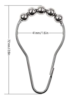 Ganchos De Cortina De Ducha Qulable, De Acero Inoxidable - Danielle's Store