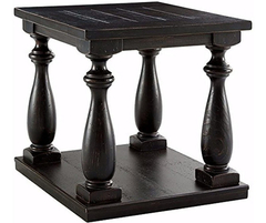 Mesa Auxiliar De Madera Color Negro/2 Niveles.