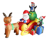 6 Pies De Largo Santa Claus Inflable De Navidad En Trineo