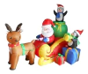 6 Pies De Largo Santa Claus Inflable De Navidad En Trineo