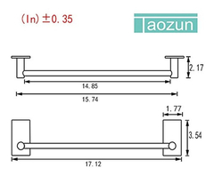 Imagen de Toallero Autoadhesivo De 16.0 in, Acero Inoxidable