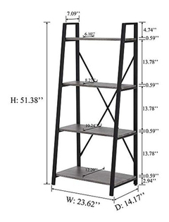 Imagen de Bon Augre - Estantería De Escalera De 4 Niveles, Estantería