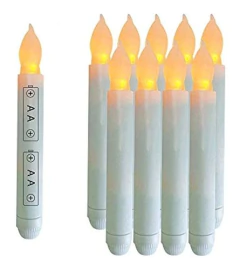 Vela Cónica Con Luz Led Inmersa En Cera Batería No Incluida