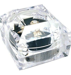 24 Cajas De Regalo Con Anillo De Cristal Transparente 1 7/8 en internet