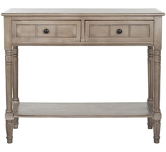 Mesa Auxiliar De Madera Marrón Claro, 2 Gavetas, 2 Niveles - Danielle's Store