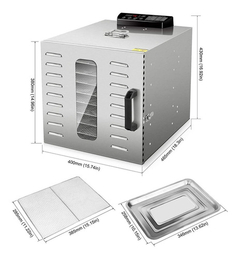 Imagen de Deshidratador De Alimentos Vvinrc, 1000 W, 10 Bandejas