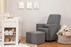 Silla Giratoria Tapizada Con Un Otomano, Gris Oscuro - comprar online