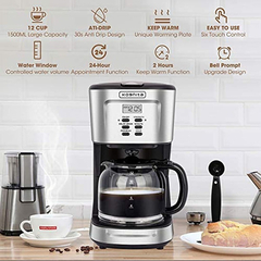 Cafetera Eléctrica Programable De Acero Inoxidable Con Apaga - comprar online