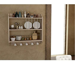 Estante De Pared Para Cocina Con Ganchos, - comprar online