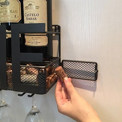 Recién Llegado Estante De Vino De Metal Montado En La Pared