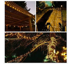Guirnalda De Luces Solares De 200 Led, Resistentes Al Agua