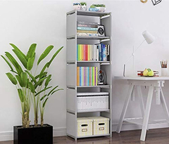 Estantería Moderno De Metal Color Gris, 6 Niveles - comprar online