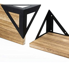 Estantería Flotante De Metal-madera Color Marrón/3 Unidades. en internet