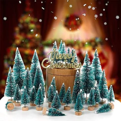 24 Miniárboles De Navidad Artificiales De Sisal