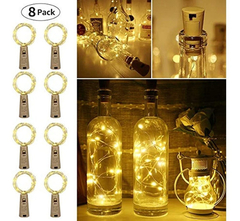 Luces Para Botella De Vino Con Corcho, 6.6 Ft, 20 Luces