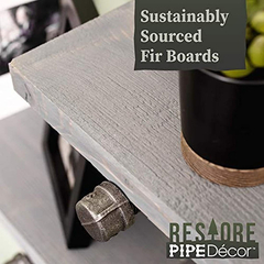 Estantería Flotante De Acero Y Madera Color Gris/2 Unidades. - comprar online