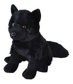 Peluche De Lobo (peluche, 12.0 In), Color Negro.