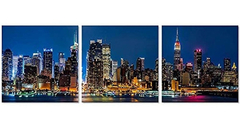 Cuadro De Pared Con Diseño De Ciudad De Nueva York En Blanco - comprar online