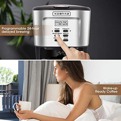 Cafetera Eléctrica Programable De Acero Inoxidable Con Apaga - tienda online