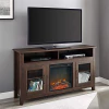 Mueble Para Tv Con Chimenea,madera Color Marrón.