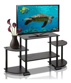 Mueble Para Tv Con Estantes De Madera Color Negro De 41 In. en internet