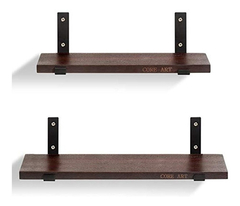 Estantería Flotante De Madera Color Marrón 2 Unidades.