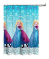 Disney Frozen 70 X 72 Cortina De Ducha Peva Azul