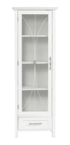 Vitrina De Madera Y Cristal Color Blanco/4 Niveles.