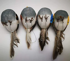 4 Pájaros Artificiales De Espuma De Imitación Con Garra - Danielle's Store