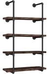 Estantería De Metal Y Madera Color Marrón, 4 Niveles