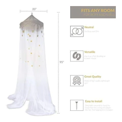 Toldo De Cama De Lujo, Diseño De Estrellas Brillantes - tienda online