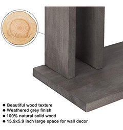 Estanteria Flotante De Madera Color Gris/ 3 Niveles. - Danielle's Store