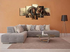 Imagen de Yatsen Bridge Wolf - Pintura India Americana (5 Piezas)