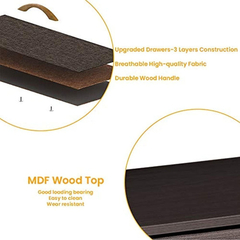 Estantería De Acero Y Madera Con 7 Cajones Color Marrón. - tienda online