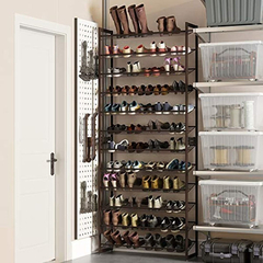 Organizador De Zapato De Malla De Metal Negro/12 Niveles - Danielle's Store