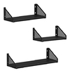 Estanteria Flotante De Metal Color Negro 3 Unidades.