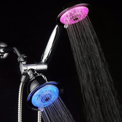 Combo De Cabezal De Ducha Led De 7 Colores - comprar online